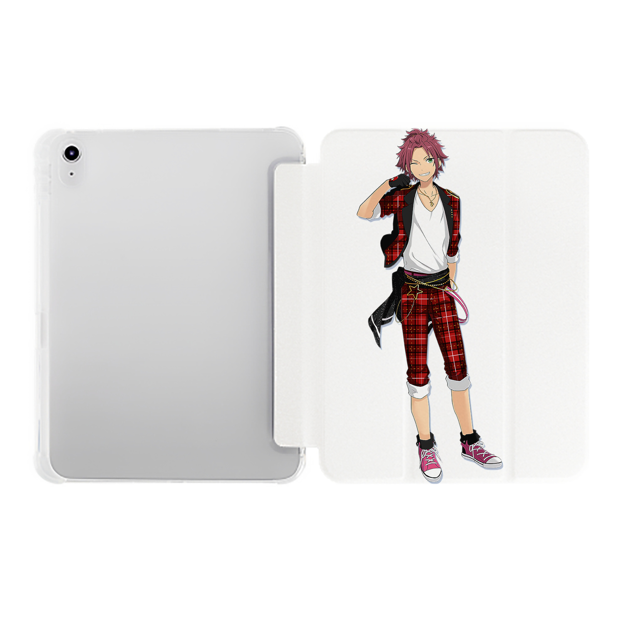 （画像用） あんさんぶるスターズ! Ensemble Stars IPad ケース ペン収納付き 三つ折りスタンド PUレザー×シリコン 対応機種9.5/10.5/10.9インチ